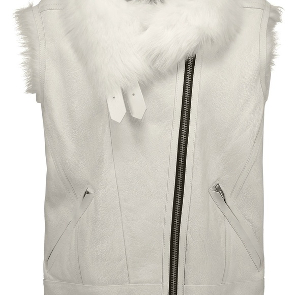 IRA COURTNEY LEATHER SHEARLING MOTO VEST - Picture 4 of 5